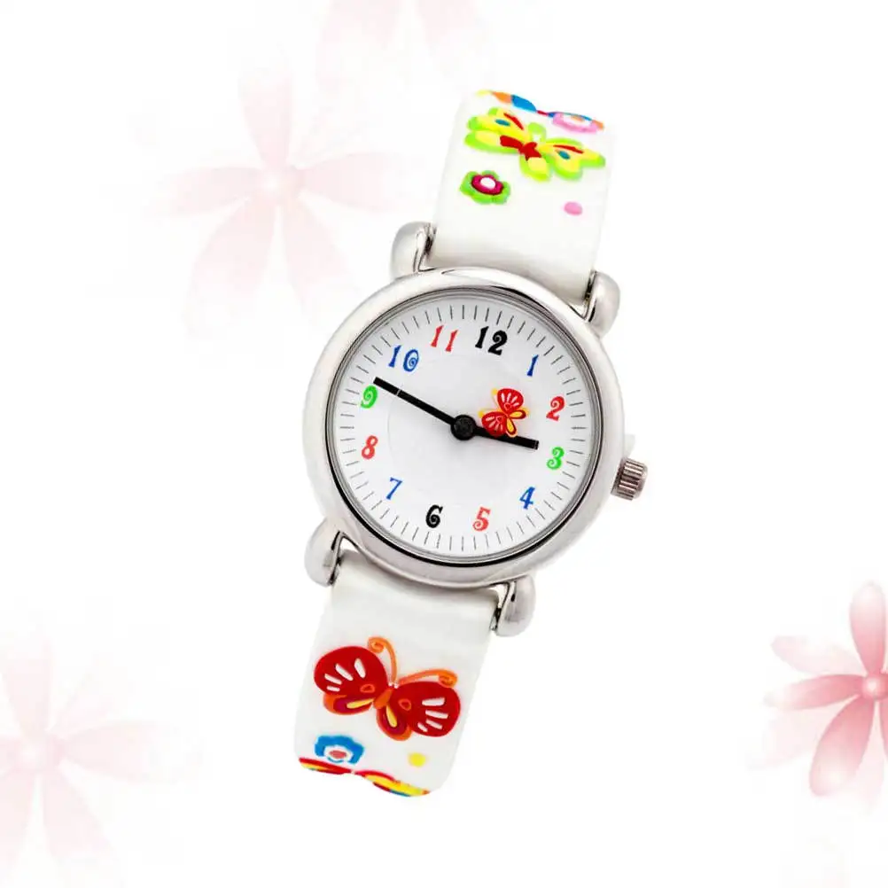

Waterproof Watch 3D Cartoon Pattern Durable Sports Quartz Movement Wristwatch White Accessories Waterproof Watch
