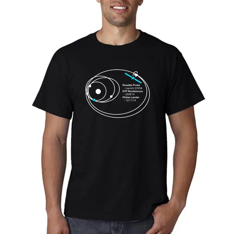 Rosetta Probe Philae Lander Comet Astronomy Space Mens Printed T-Shirt