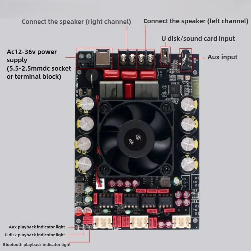 SOTAMIA TPA3251 블루투스 파워 앰프 보드 220W+220W 스테레오 2채널 HiFi 파워 앰프 클래스 D 파워 앰프
