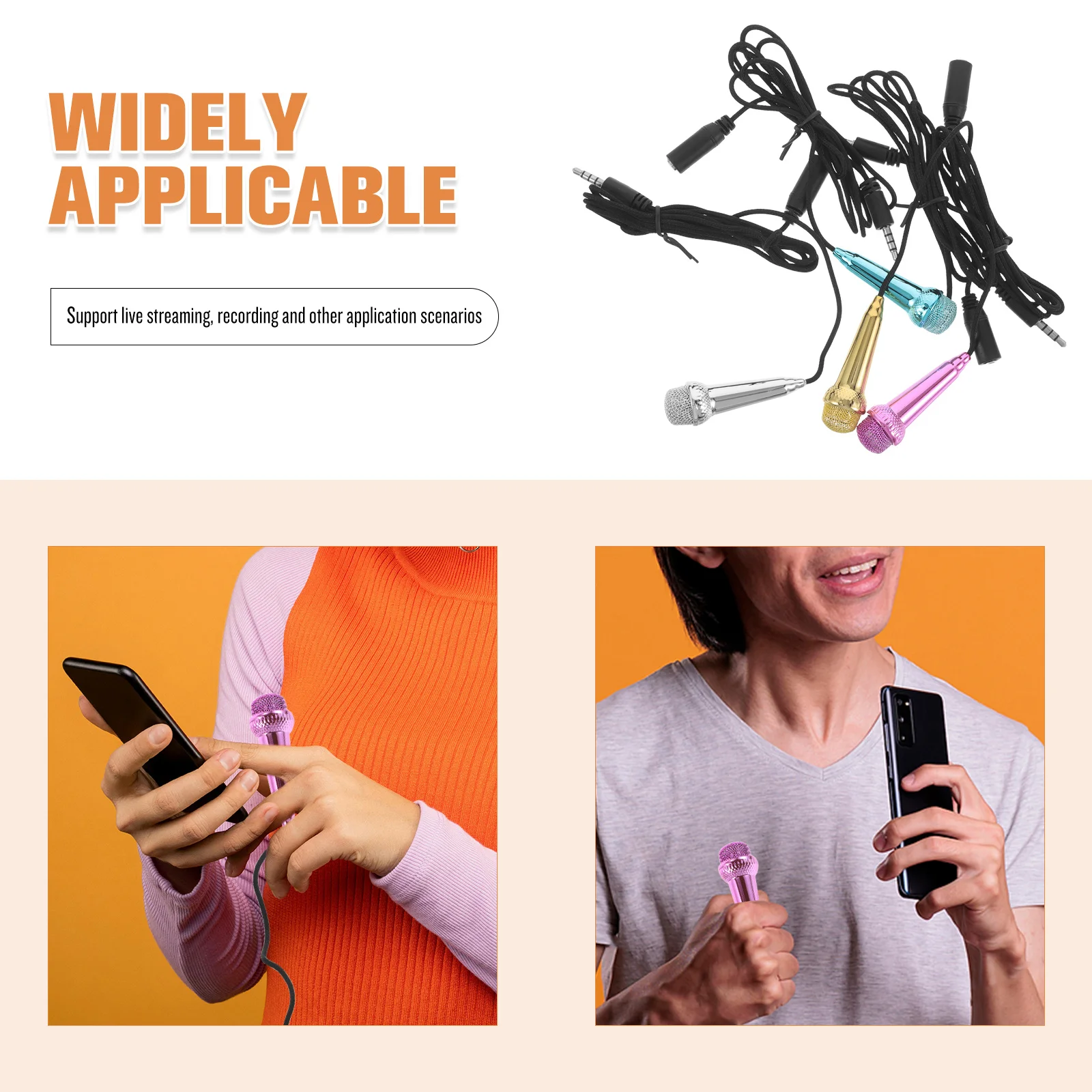 4 قطع صغيرة للهاتف بتصميم مدمج، اتصال صوتي عالي الدقة ومستقر للمناسبات الحية والمقابلات الموسيقية #5