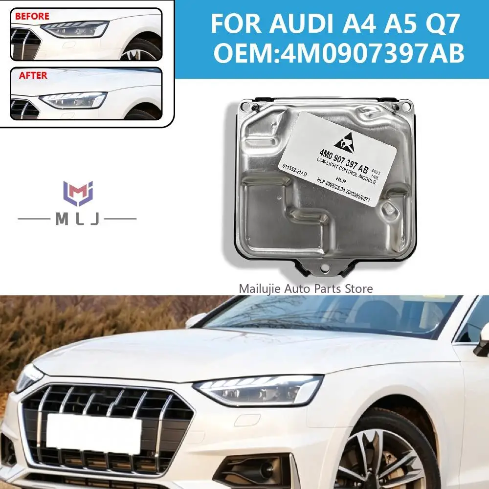 

4M0907397AB For Audi A4 A5 Q7 LED Angel Eye Module Headlight Ballast Control Module DRL Light Controller Car Light Accessories