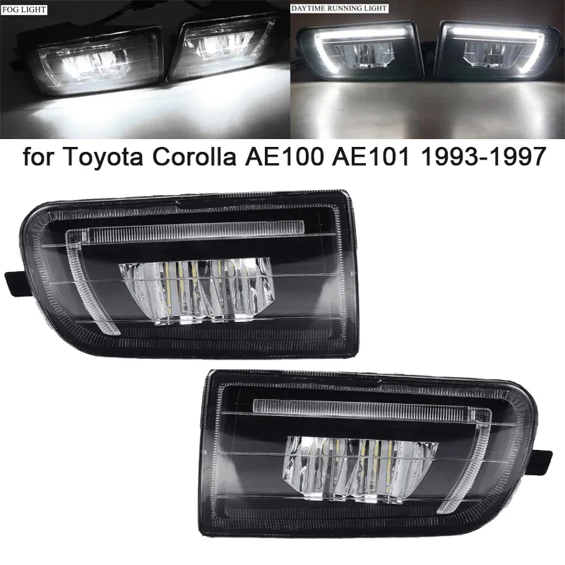 Car LED Front Fog Light Daytime Running Light for Toyota Corolla AE100 AE101 1993-1997