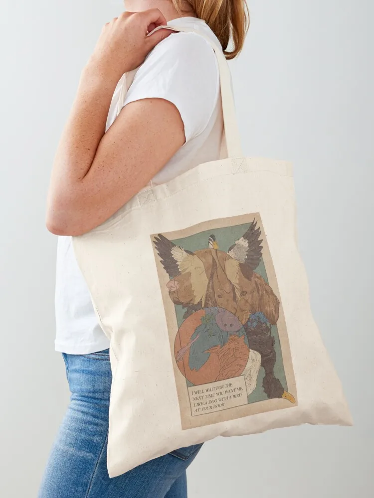 

Phoebe Bridgers Moon Song Bird Lyric Tote Bag personalized tote woman shopping women Women's