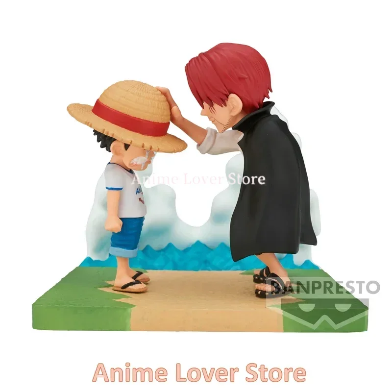 Bandai Original One Piece WCF Log Stories Luffy Shanks Zoro Mihawk Usopp Sanji Nami Chopper Ace Vivi Enel Anime Figures Toys