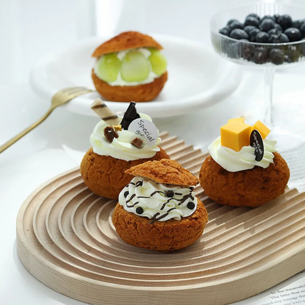 

cake Artificial sweets pastry Food festive decorations chocolate mango grape fruit cream fake simulation puff bread model