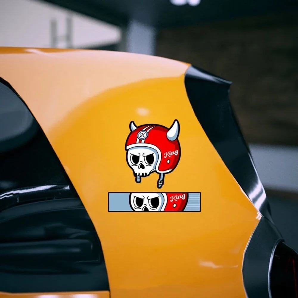 

Светоотражающие наклейки для автомобиля S T.Skull Rider, кузов мотоцикла, топливный бак, аксессуары для мотошлемов, наклейка для MT07 Kawasaki Z900 Aprilia