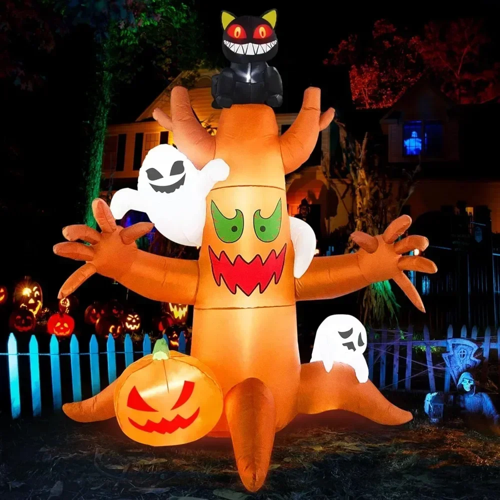 8-foot Large Halloween Inflatable Toy Outdoor Decoration, Halloween Inflatable Decoration with Built-in LED Lights