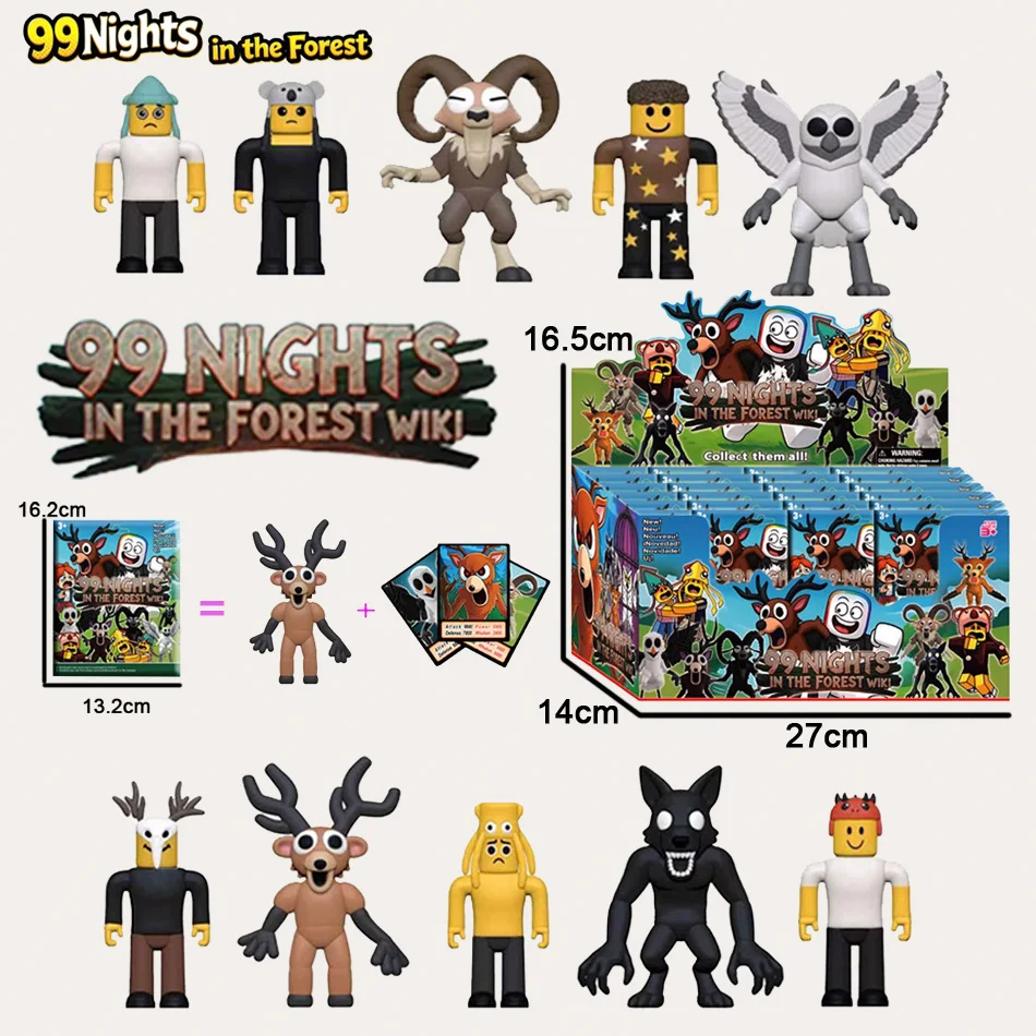 森の熱い99夜 鹿の隠れ家 ブラインドボックスゲーム フィギュア おもちゃ 動物人形 鹿ファン向け 誕生日プレゼント 子供向け クリスマス クリスマスギフト