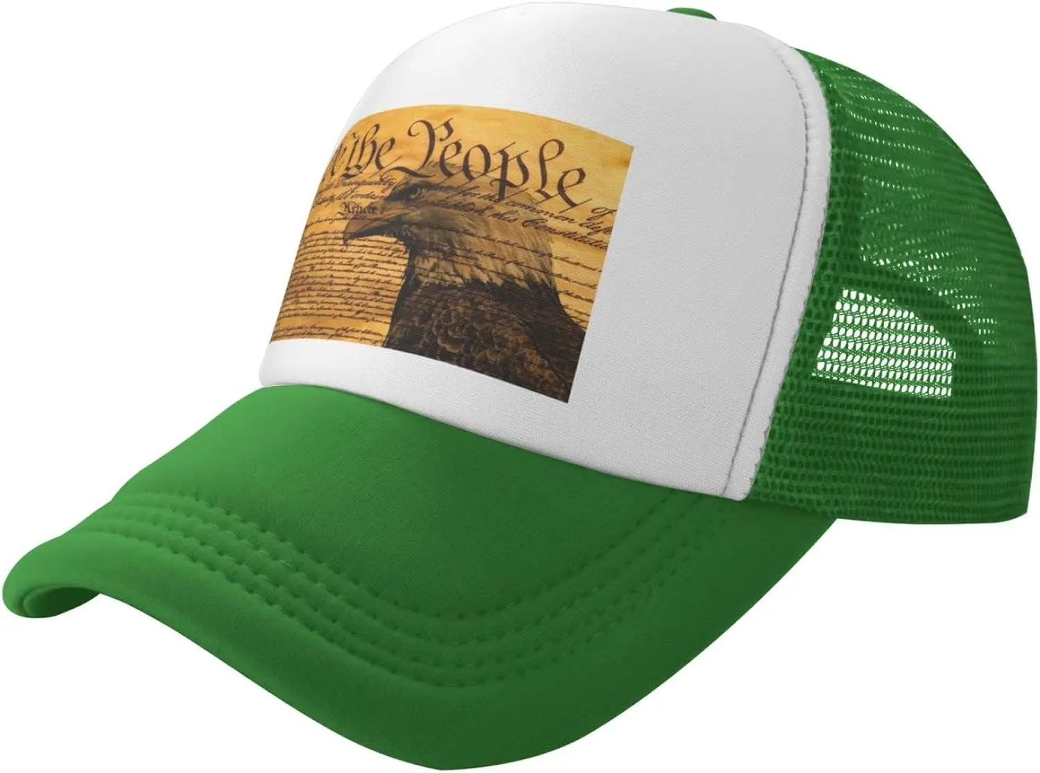 People and Bald Eagle Mesh Baseball Cap Dad Hat Trucker Hat Sun Cap