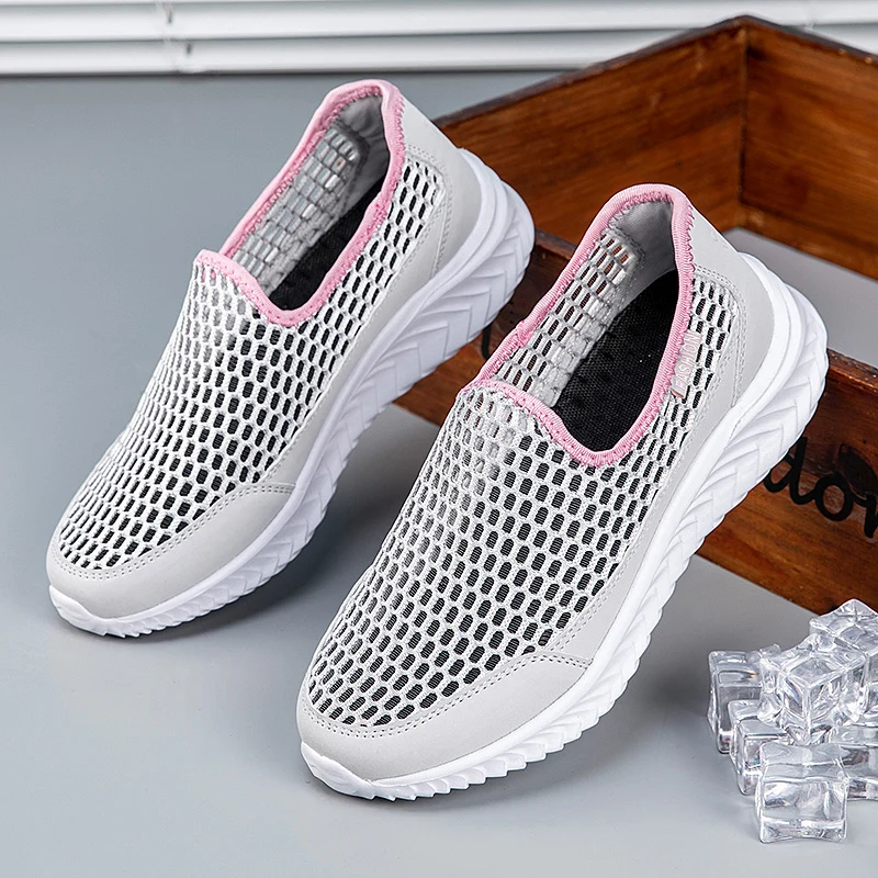 

Summer Womens Sport Training Shoes Breathable Mesh Female Sport Sneakers Jogging Shoes Light Weight Walking Fitness Shoes