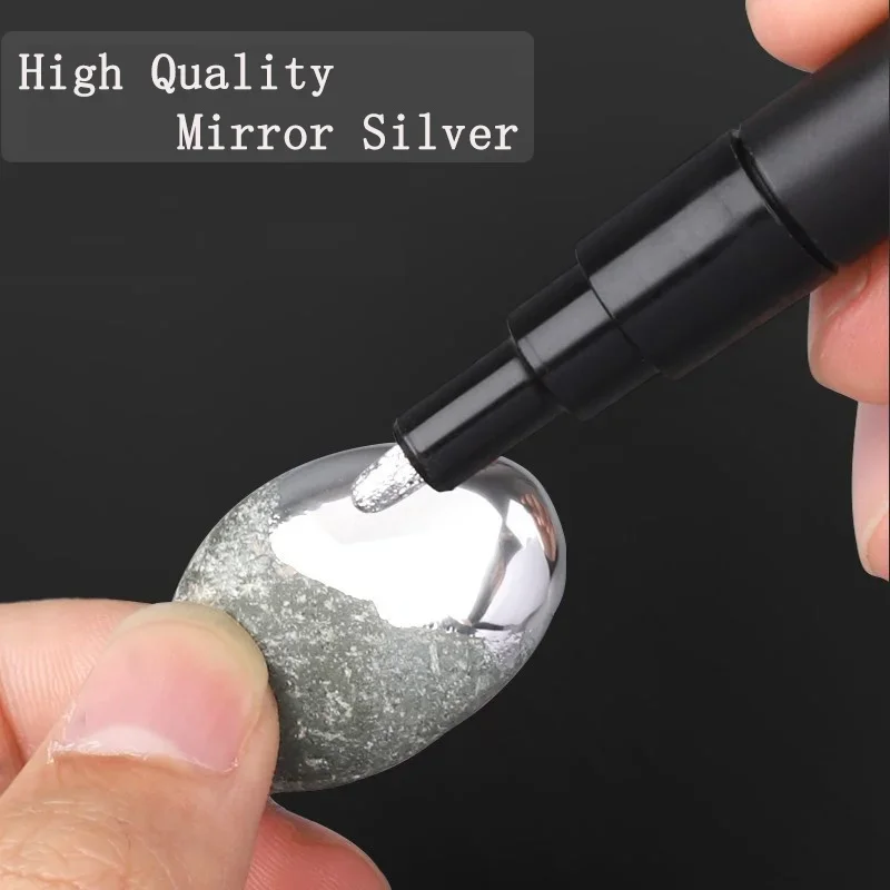 1/2pcs Mirror Marker Pen DIY Reflective Paint Pens Mirror Markers Chrome Gold SILVER Marker Signature Car Styling Art Craftwork