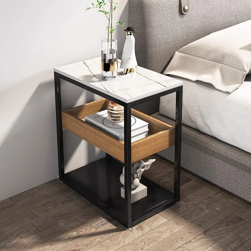 

Slate bedside table, small sofa edge, ultra-narrow minimalist mini modern