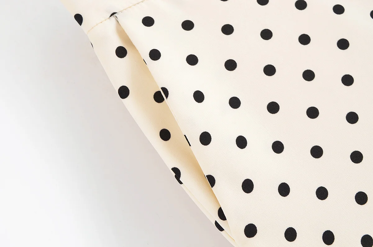 กางเกงขายาวทรงตรงลายจุดแฟชั่นลำลองใหม่สำหรับผู้หญิง ฤดูใบไม้ร่วง ปี 2025