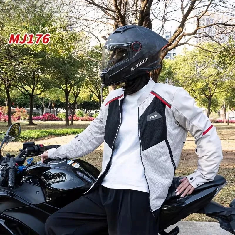 

Мотокуртка MJ176 Оригинальная летняя сетчатая дышащая куртка для мотоциклистов (мужская/женская) с защитой CE от падений, для мотокросса, одежда для езды на мотоцикле AA