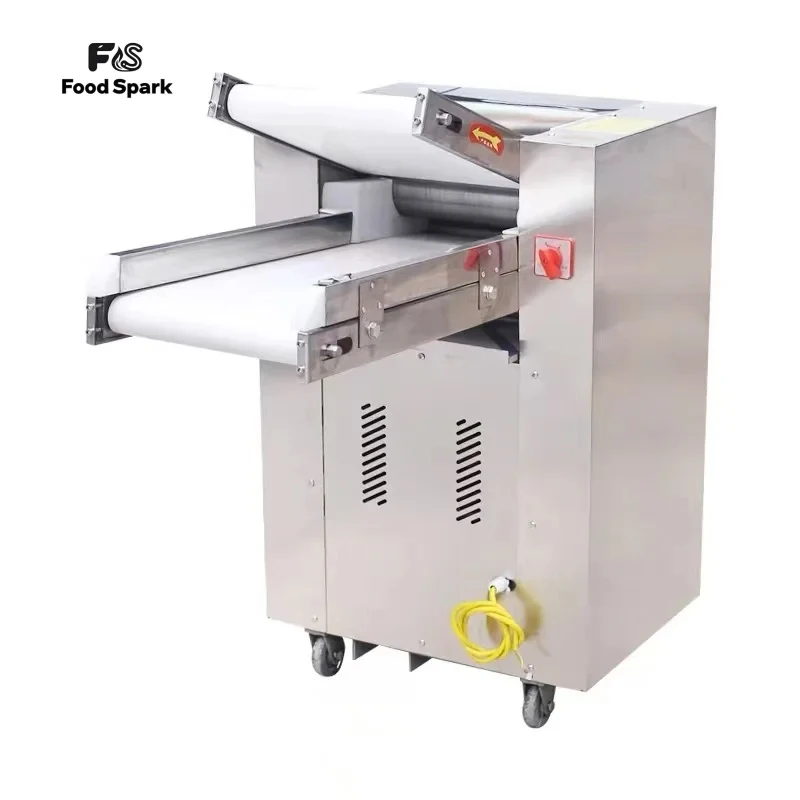 

Высокопроизводительная автоматическая электрическая машина для раскатки теста из нержавеющей стали, пресс для пиццы, роликовый раскаточный аппарат для пекарни