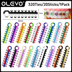 20pcs/bag Dental Elastic Ligature Ties Orthodontic Elastomeric Ligating Ring for Teeth Braces Dentist Ortho Materials