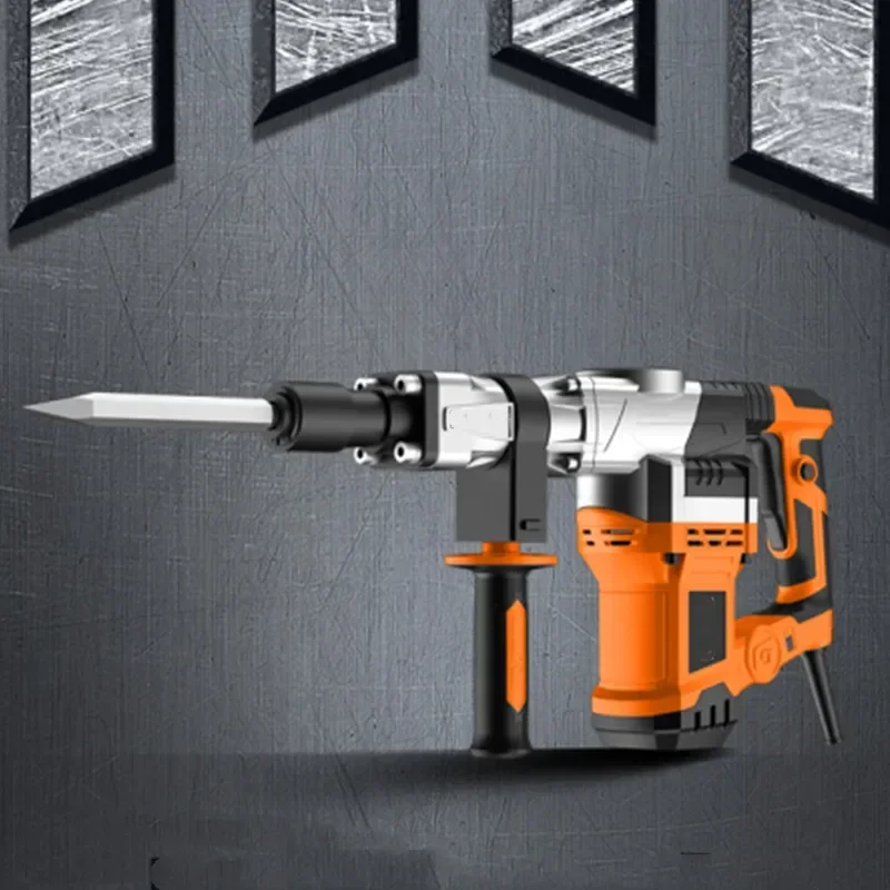 220V Industrial Heavy Duty Electric Pick Hammer Portable Concrete Chisel Copper Wire Removal Tool for Slotted Work