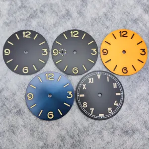 38.8mm Dial Green Luminous Sterile Watch Dial Wristwatch Plate For ETA 6497 6498 watch Movement Replacement Repair Tools Parts