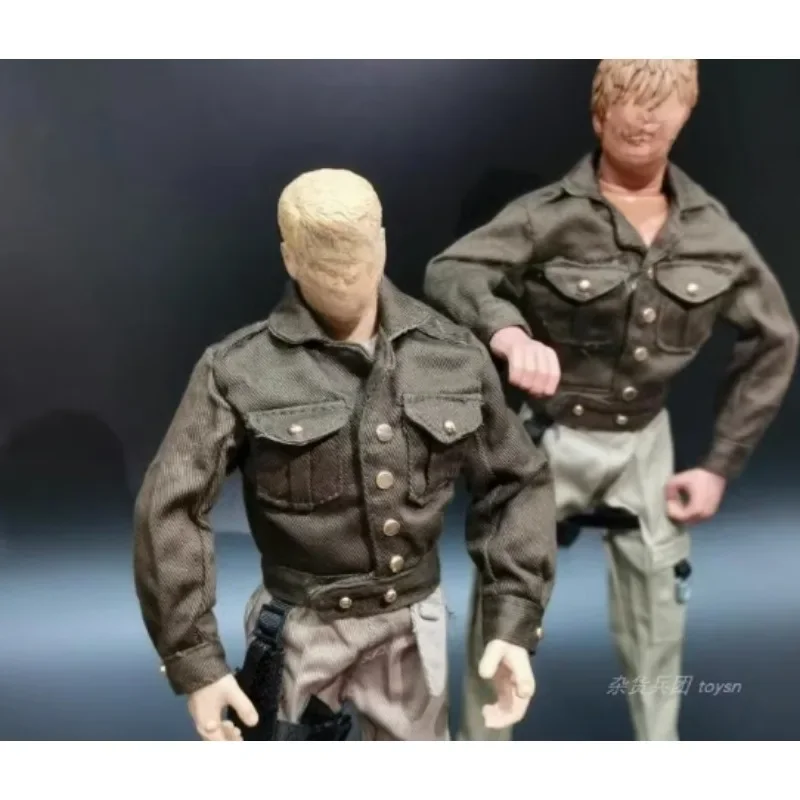 Chaqueta masculina a escala 1/6, uniforme militar, chaqueta de oficial de la Segunda Guerra Mundial, modelo de ropa para figura de acción de soldado de 12 ", cuerpo de muñeca, juguetes de regalo