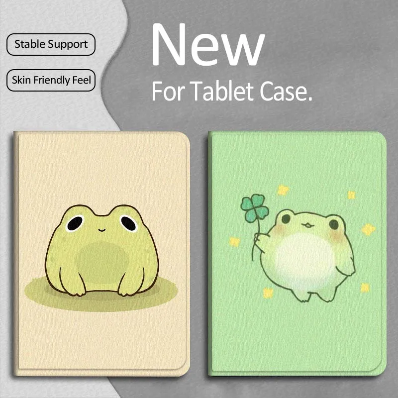 

Cute Fat Frog Image Gift For Apple iPad Pro Air 13 2 7th 6th 2025 M2 M3 M4 M512.9 13 inch Foldable Tablet Case