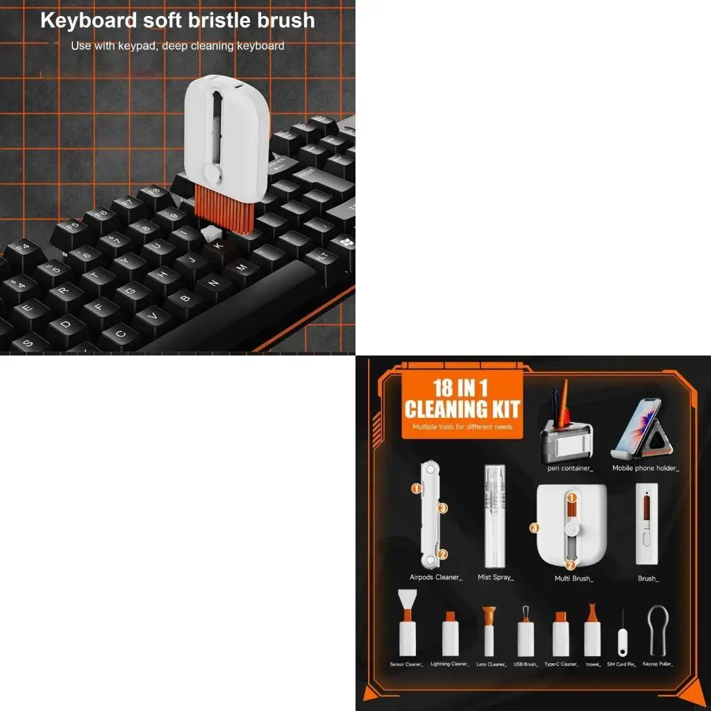 

Efficient 24Pieces Cleaning Brushes Set for Computers Laptops Keyboards Phones H8WD