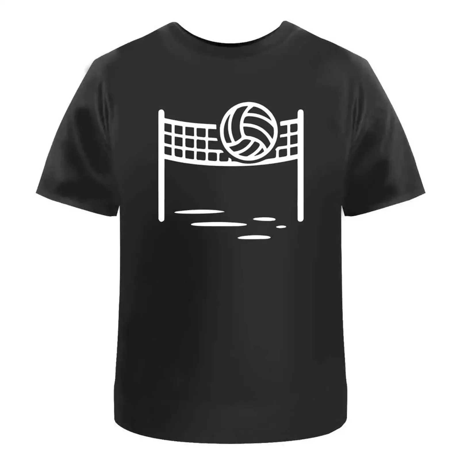 'Volleyball and Net' T Shirt 100 Cotton S XXL TA055362 vintage Washed Breathable homme Top For Everyday Wear designer clothes