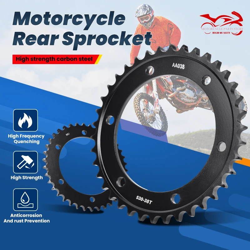 

530 38T Motorcycle Rear Sprocket Chain Wheel For Yamaha XJR1200 XJR 1200 R 1998-2002 XJR1300 XJR 1300 530-38T Tooth