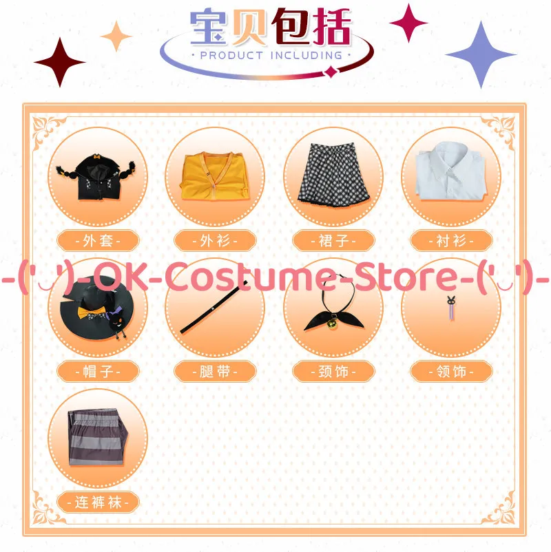 [Customized Size] NIJISANJI VTuber Millie Parfait Cosplay Costume Wig Ethyria Magical Girl Witch Outfit Halloween Party Uniform view 5