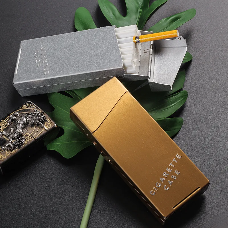 Cigarette Box 20 pieces of Aluminum Alloy Thin Cigarette Box Moisture Proof and Pressure Proof Creative Cigarette Case view 3