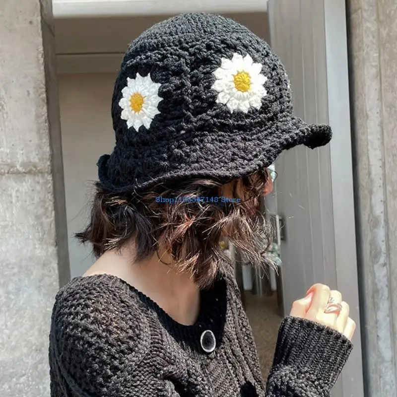 p88b-mulher-croche-flor-pescador-chapeu-larga-balde-chapeu-verao-bone-a-prova