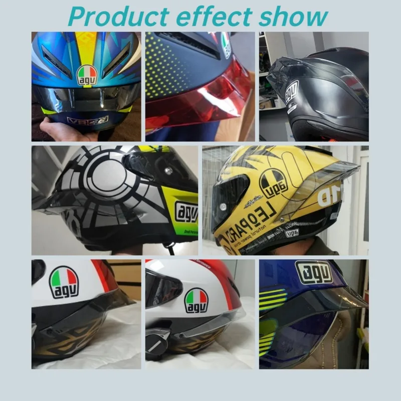 New Moto Casco Slotted Colorful Big Spoiler For AGV Pista GPR Corsa R PISTA GP ACCESSORIES Electroplating Large Rear Wing