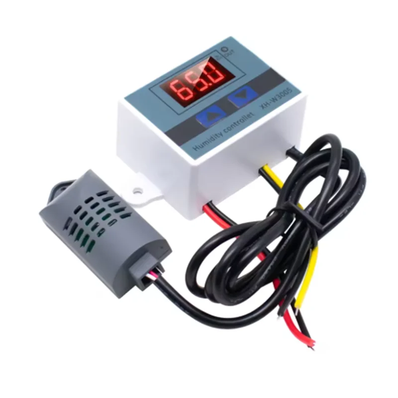 12V 24V 220V XH-W3005 Cyfrowy Regulator Wilgotności Higrometr Kontroler Wilgotności Przełącznik Regulacji Wilgotności + Czujnik Wilgotności — zdjęcie produktu 5