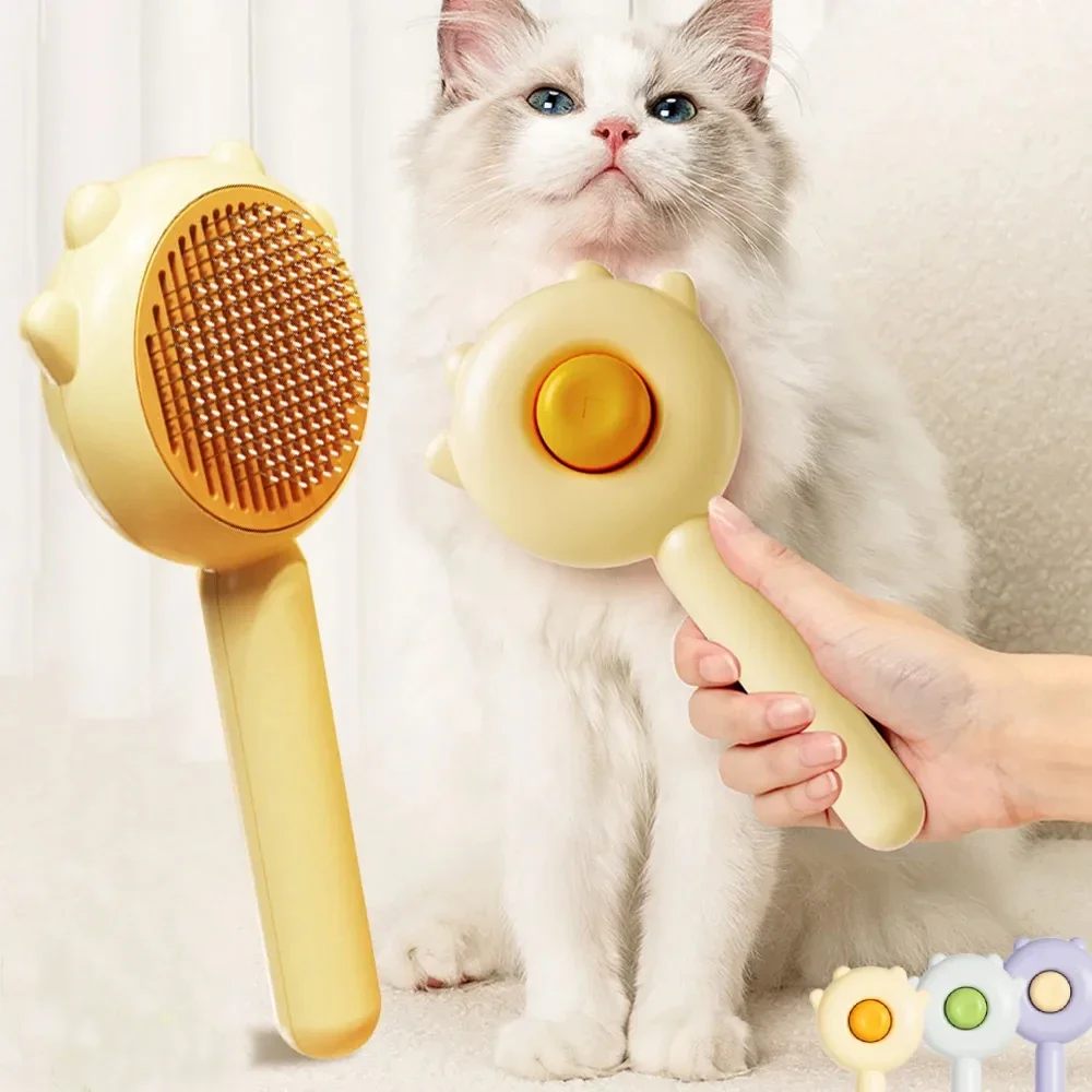 Pet Grooming Needle Brush Magic Massage Comb Hair Remover Pets General Supplies with Pet Nail Clippers For Cat Dog Cleaning Care