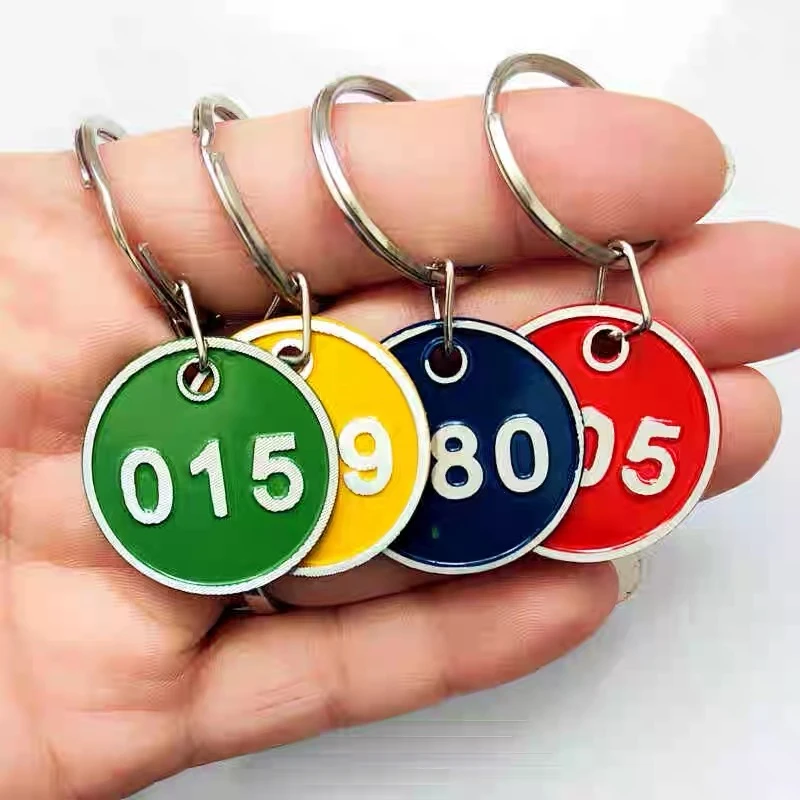 100Pcs Aluminium Alloy Storage Tags Metal Numbers Plates Numbered Key Numbered Tags 1-100
