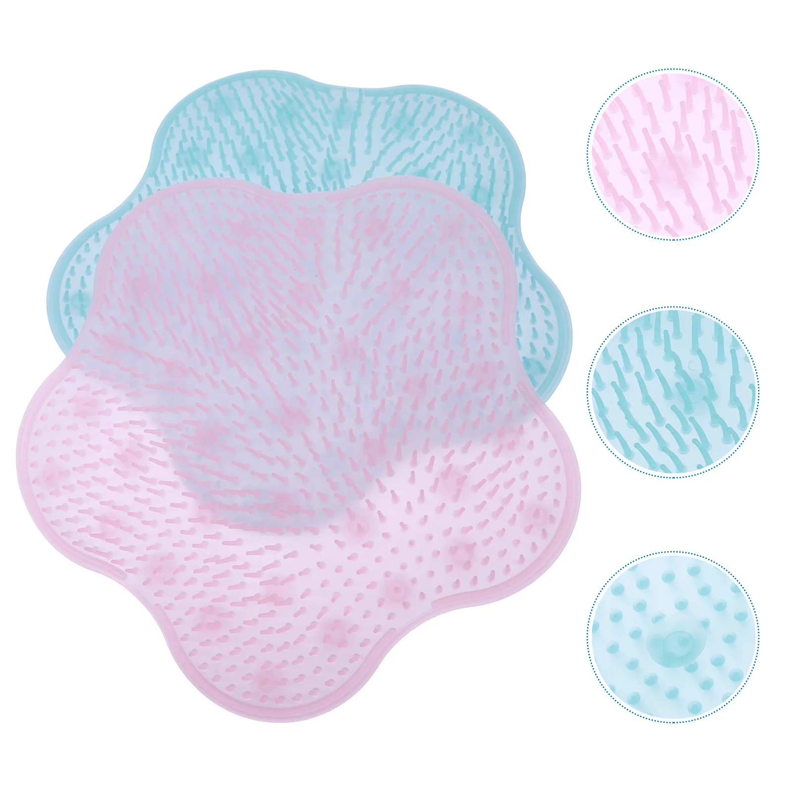

2Pcs Foot Scrubber Pads Non-Slip Suction Cup Shower Foot Cleaner Massage Mat Bathroom Pain Relief Tool Bathroom Massage Pad
