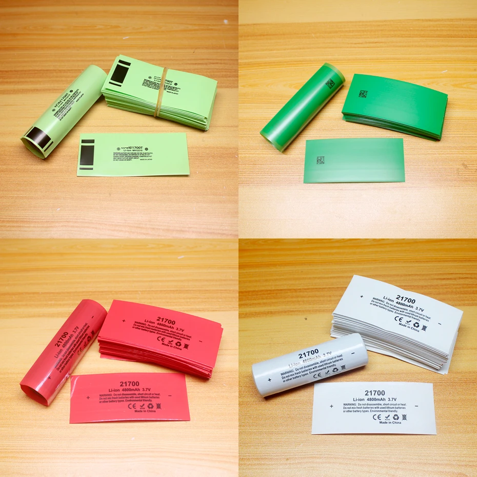 21700 lithium battery shrink film PVC heat shrinkable sleeve battery packaging skin packaging tube insulation shrink skin