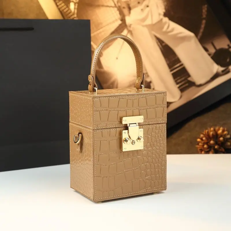 

Designer Brand 2025 New Handbag Retro Lock Box Square Bag Chain Shoulder Crossbody Bags for Women Сумка Женская