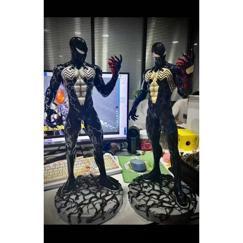 50cm os vingadores figura veneno homem-aranha simbiose anime coleção modelo resina ornamento de mesa presentes do feriado crianças brinquedos