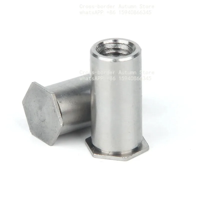 Stainless Steel PEM Hexagon Head Blind Hole Pressure Riveting  FOR BSOS M2M2.5M3M4M5 Column Rivet for Hardware Accessories
