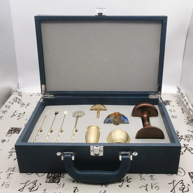 Brass Boshan Furnace Incense Gift Box Set Entry-level Tools Home Indoor Office Sealed Extension Aromatherapy Burner Accessories