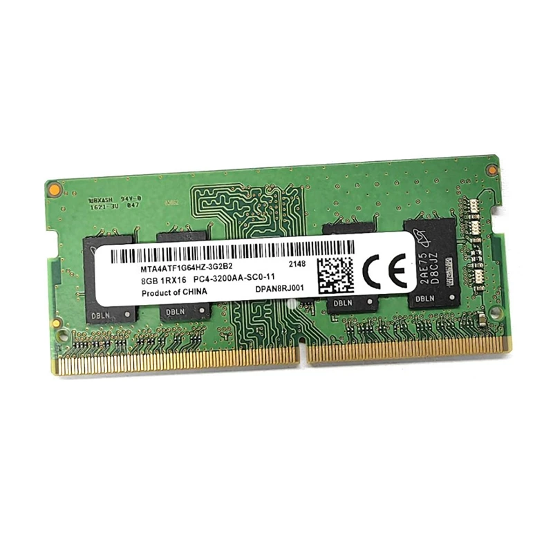 

DDR4 8GB 3200Mhz RAM Memory Replacement Spare Parts PC4-25600 1.2V SODIMM Memory 260 Pin RAM Memory Laptop RAM Memory