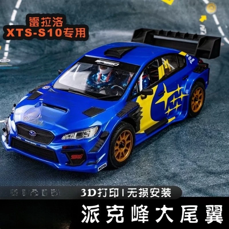 RLAARLO XTS-S10 1/10 RC Rally Car Big Rear Wing, Pikes Peak Style Wide Body Spoiler 3D Printed Scale Dress-Up Parts