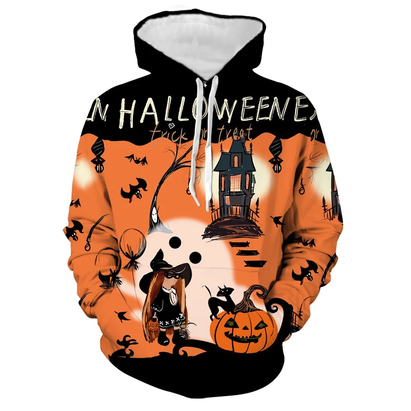 New Halloween Collection Hoodie Men\'s Fall Long Sleeve Disney Brand Stitches and Mickey Anime 3D Printed Casual Sweatshirt Y2K