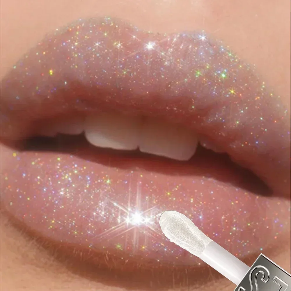 Super Flash Waterproof Diamond Shimmer Glitter Lip Gloss 6 Colors Sparkling Liquid Lipstick Pearl Lip Gloss Sexy Lip Makeup