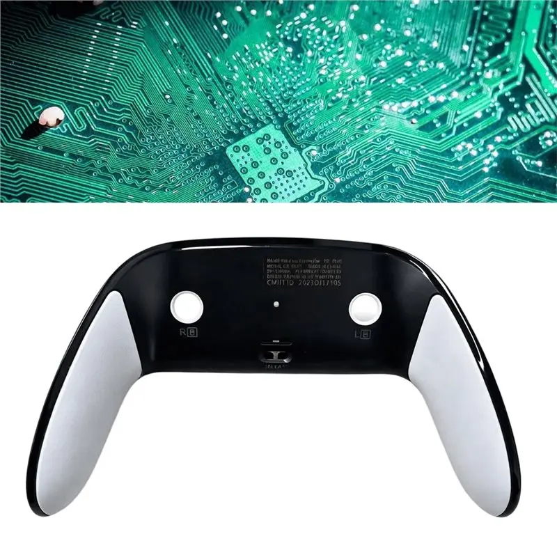 DTB7 For PS5 DualSense for Edge Back Cover Replacement Case, Anti-Slip Back Shell for PS5 for Edge Controller Gamepad, White