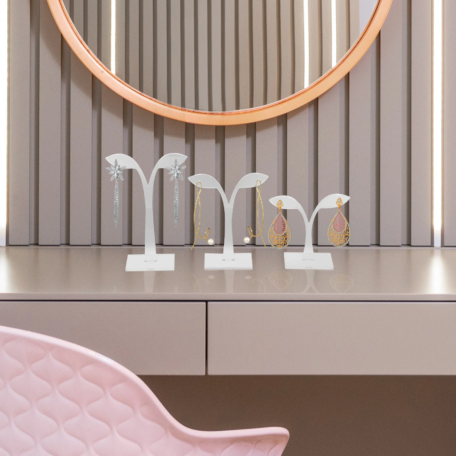 

6 шт. акриловый держатель для ювелирных изделий в форме листа, подставка для сережек, органайзер для сережек, шпильок, держатель для сережек, подставка для ушей