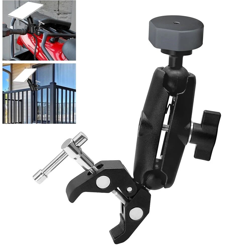 لسلم Starlink Mini RV لـ Starlink Mini Roof Rack Mount مشبك زاوية قابل للتعديل عالميًا مع محول سبائك الألومنيوم