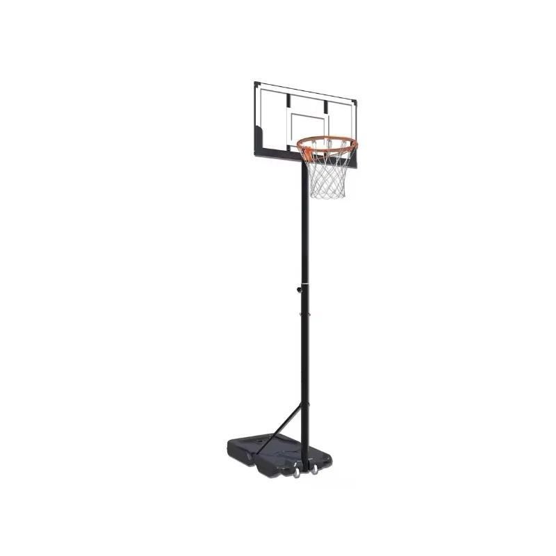Portable Adjustable Mini Basketball Hoop for Kids Steel Alloy Black 1.60m-2.10m Rim Height Indoor Outdoor Use