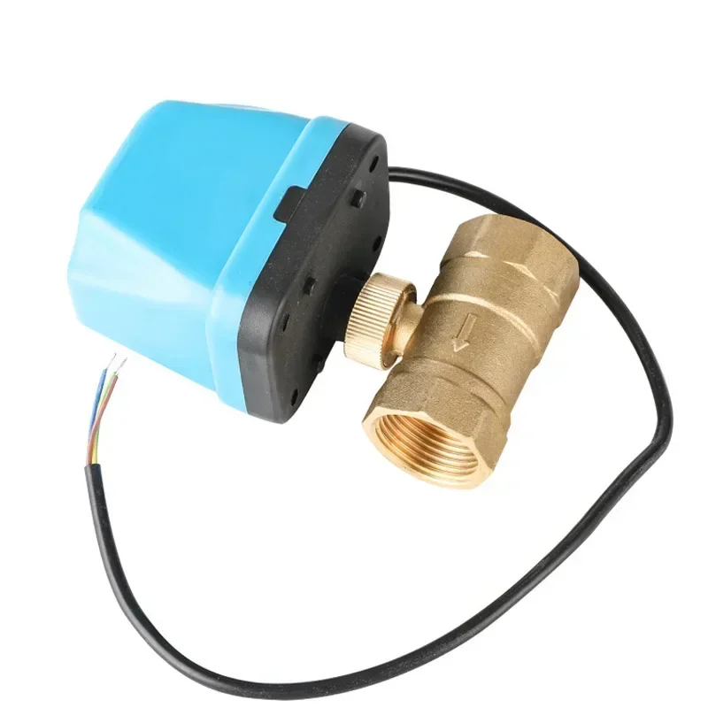 2 Way Motorized Ball Valve DN15 DN20 DN25 DN32 DN40 DN50 Electric Control Valve For HVAC System, Three-wire Two