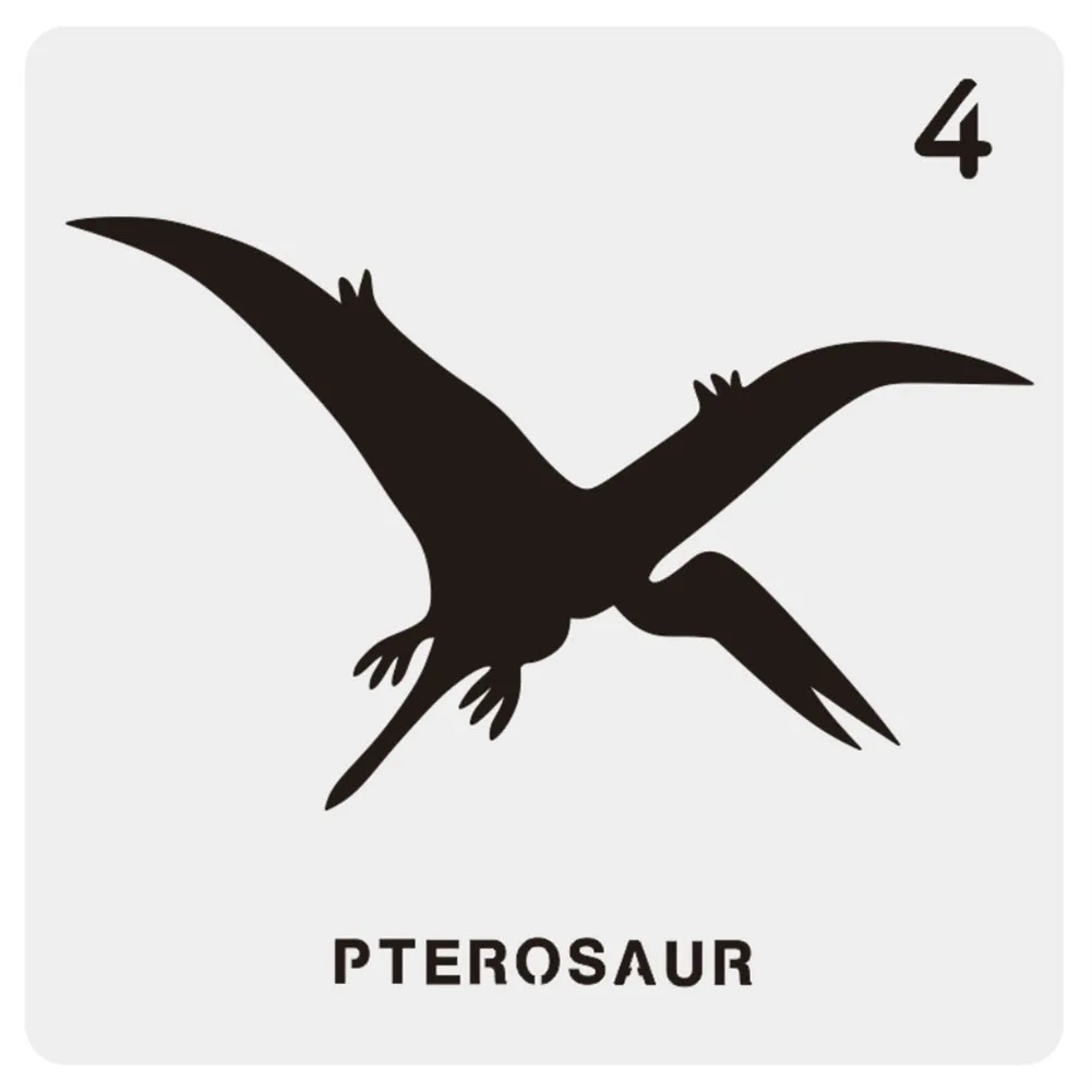 Inspire Artistry 12PCS Dinosaur Pattern for children's Painting Inkjet Art Hollow Templates for Card Making and Party Decoration